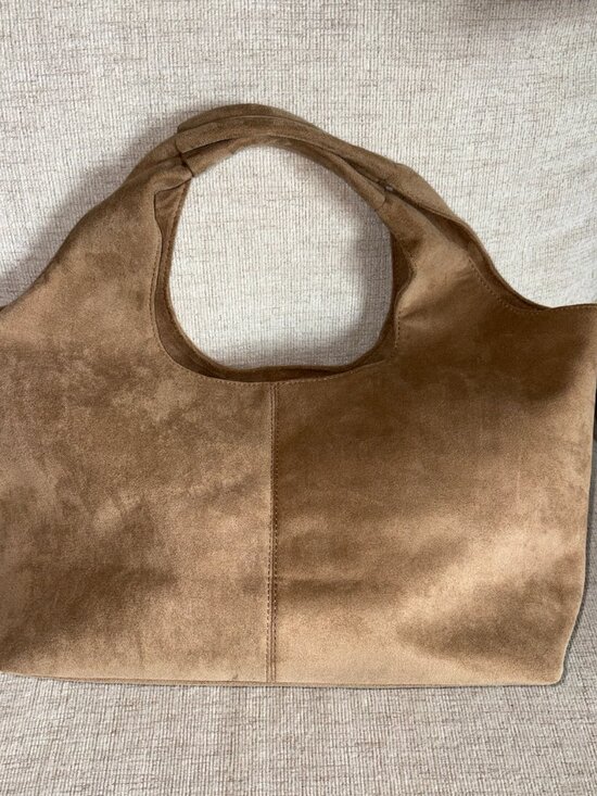Adhorned New York Handbags - Ahdorned New York Vegan Suede Hobo Bag